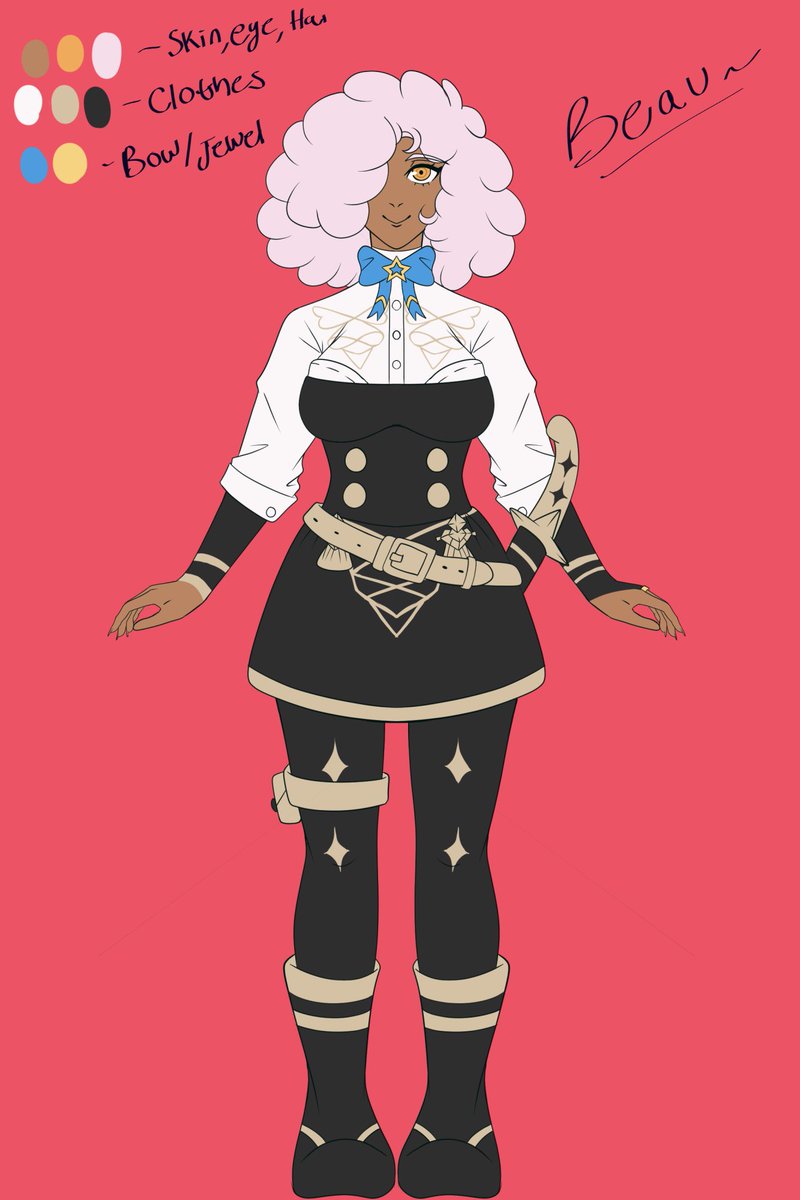 Kyu_bea's tweet photo. This is Beau :3, well full name is Beatrice Ordwell, but goes by Beau. She is my FE3H character so be nice to her 🗣️🗣️ 

#fe3hoc #FireEmblemThreeHousesoc https://t.co/1c7pIAZ7OQ
