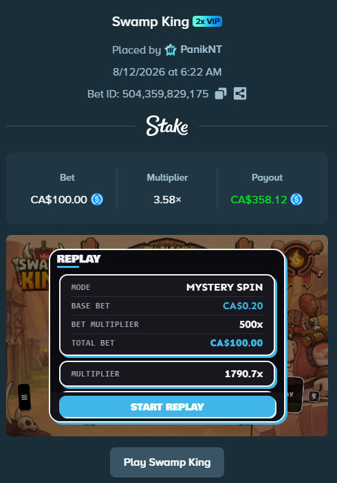 Panik1403's tweet photo. @metagamingslots Swamp Kings mysteries is touching me https://t.co/MaZF2ALUkW