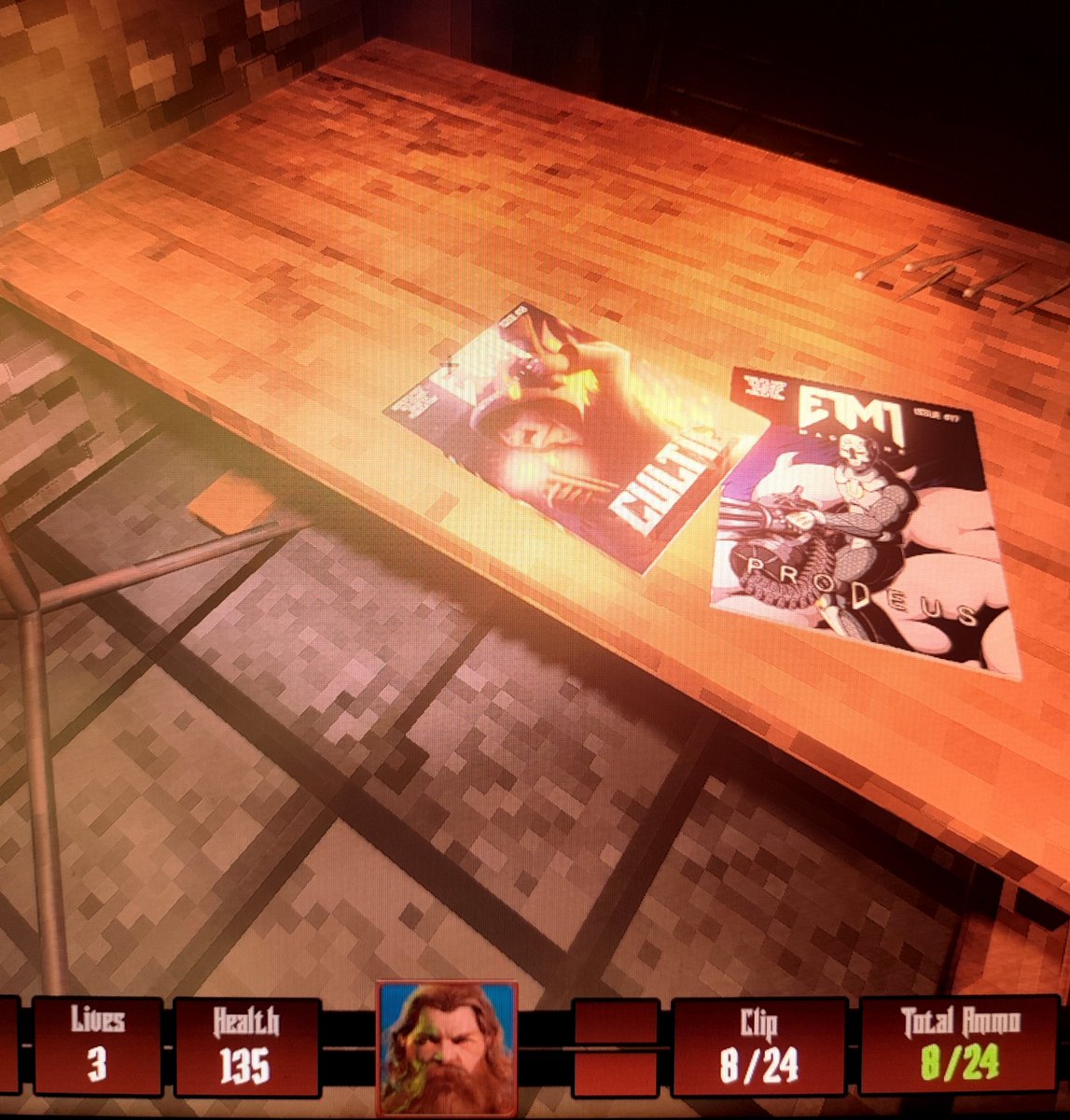 upyourarsenaltv's tweet photo. Finally got some time to play the wonderful AND FREE DARKENSTEIN 3D and found this cheeky easter egg to 2 magnificent throwback FPS
@roger_creus_art you are the man
@ProdeusGame @JasozzGames
#darkenstein3d #culticgame #prodeus https://t.co/Ttnhc7N92z