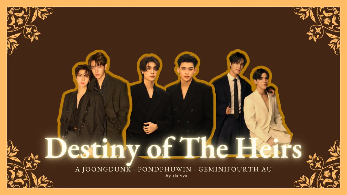 alaivva's tweet photo. a #joongdunk #pondphuwin #geminifourth eabo au.

                       Destiny of The Heirs

       Ketika penuh ingin pergi tertahan takdir, segala upaya percuma karena waktu benar sudah mengikat. 

       Apakah ini sebuah kekalahan semu atau kemenangan utuh?

—by alaivva. https://t.co/amvz4aTn7v