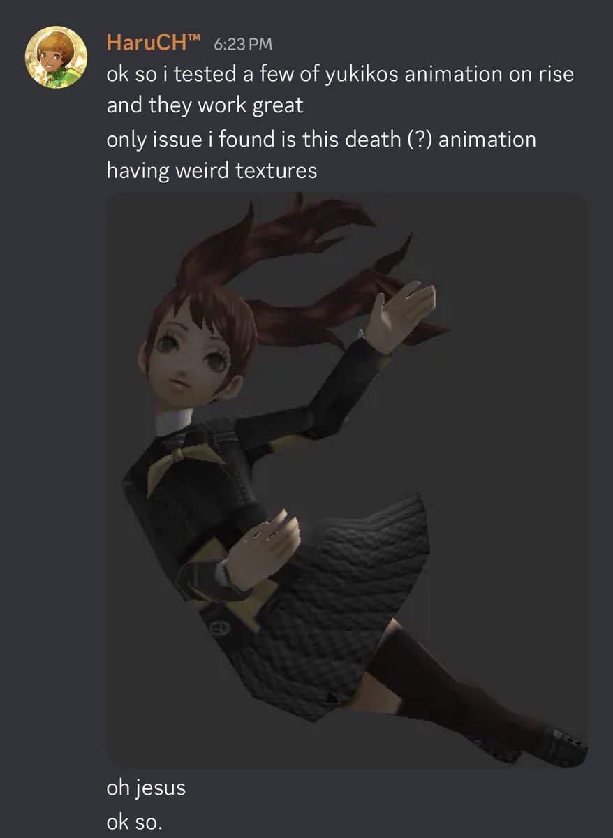 PERSONA4BNJ's tweet photo. Testing going on with 3d models….🥹

#persona4 https://t.co/JX0r4LagvW