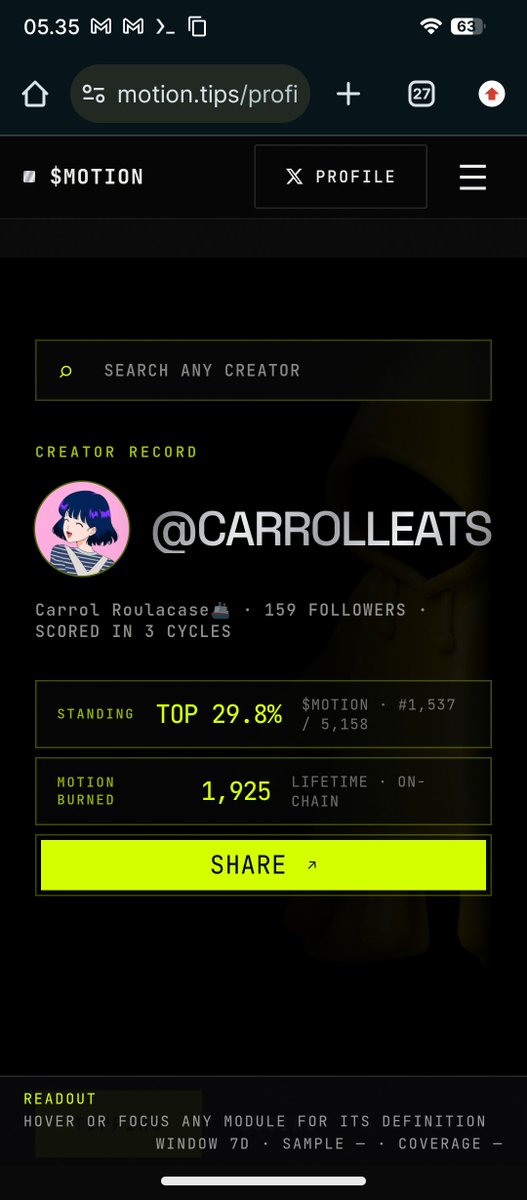 Carrolleats's tweet photo. One thing I like about @motiontip is the idea of turning activity into something that actually matters.

Do your own research on $MOTION and keep contributing where you can.

The journey continues. https://t.co/8b6A1oWLQD