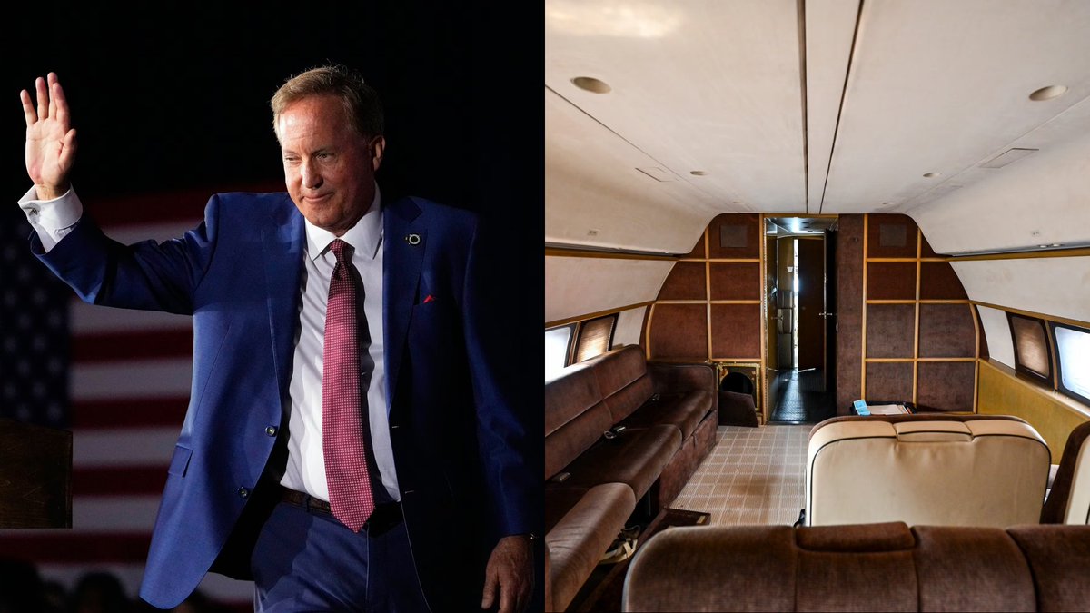 texasdemocrats's tweet photo. Ken Paxton accepted campaign cash from a donor named in the Epstein files for trying to buy Jeffrey Epstein’s plane, “The Lolita Express.”

https://t.co/deelOOcgbA https://t.co/OcrpKsABhw