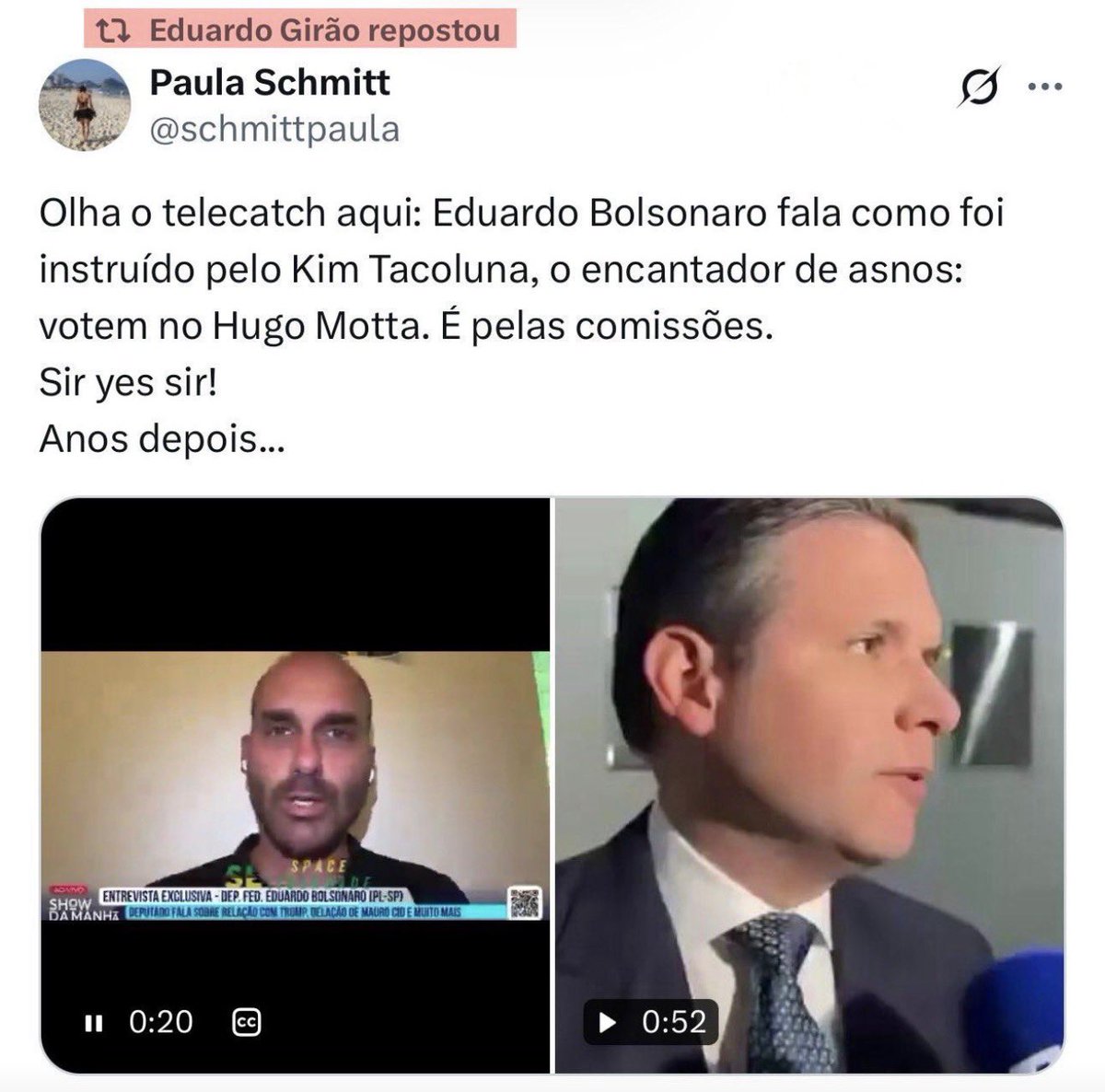 BolsonaroSP's tweet photo. Ângelos Coronel e Oto Alencar são as duas maiores forças políticas na Bahia. O PT dominou o estado por décadas tendo ambos na sua base. @FlavioBolsonaro conseguiu um feito inédito, quebrar a base petista no principal estado petista. O resultado disso será, muito provavelmente, a primeira derrota do petismo no estado em décadas. O grupo de ACM deve vencer as eleições e Flávio irá diminuir a diferença histórica de votos que o petismo tem no estado. 

Ninguém acha Ângelo coronel lindo ou maravilhoso. Mas qualquer um que tenha por objetivo realmente eliminar o regime de exceção presente entende a importância desse movimento feito na Bahia. 

Apenas as mesmas pessoas de sempre, que visam substituir o bolsonarismo, estão usando isso para dizer que o bolsonarismo é alinhado de valores com um sujeito como Ângelo coronel. É o mesmo tipo de desinformação que essas pessoas praticam ao dizer que o bolsonarismo apoiava Hugo Mota. Essa pessoas são falsas, cinícas e, acima de tudo, perversas, porque o bolsonarismo é, hoje, o único meio de sairmos da tirania, mas pelo projeto pessoal de poder elas optam em sabotar esse caminho, visando ganhos próprios.

Mais informações aqui👇
https://t.co/OrMwuCD6q3