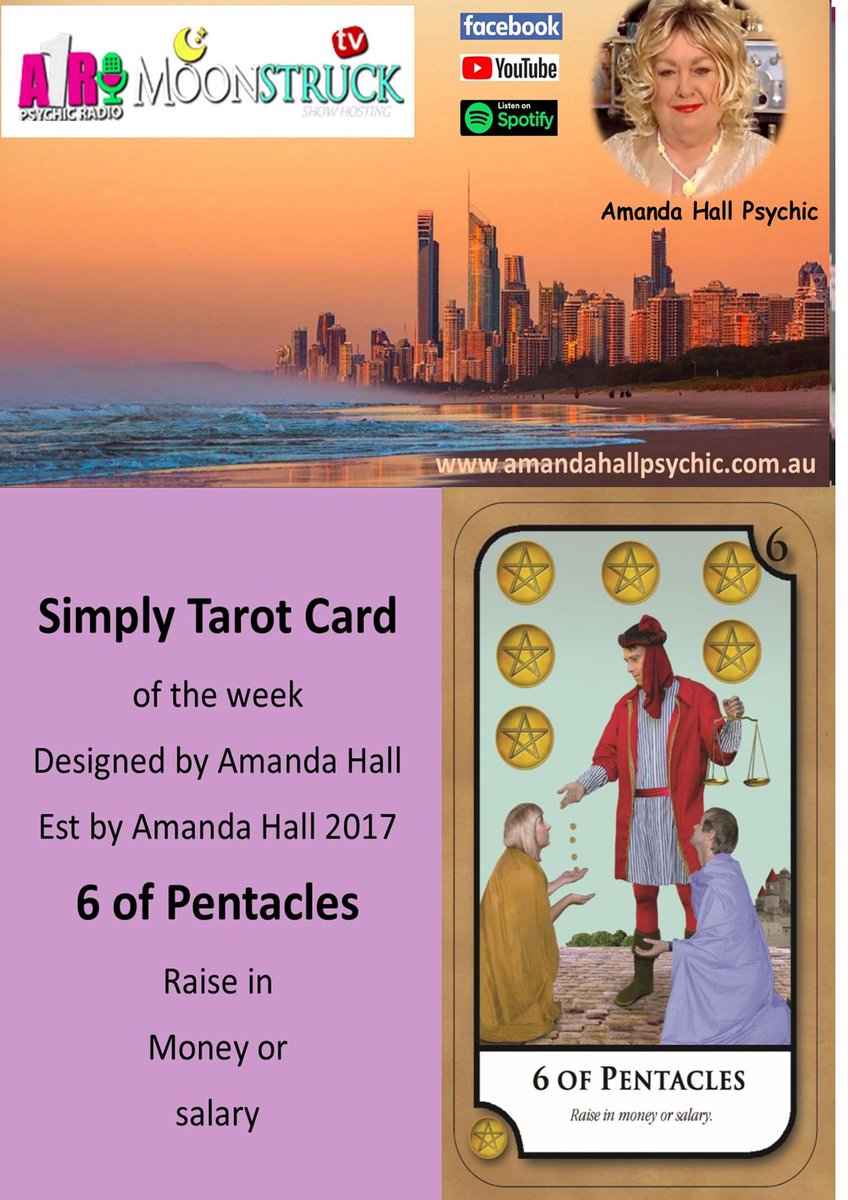 PsychicAmandaH's tweet photo. Amanda Hall Psychic-11/08/2026
Show No 464 https://t.co/QxjRrp6ny2
Private reading https://t.co/8ARMz8fCdW
Tarot Card of week #6ofpentacles https://t.co/EZR5NiR0Fx