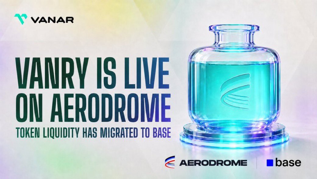 WestMigrate's tweet photo. VANRY is now live on Aerodrome.
The leading liquidity hub on Base keeps getting stronger.

With around $1.6B in volume. $1.4M in fees, and $286.38M in TVL, Aerodrome has become the place where liquidity on Base happens. https://t.co/YGsdftEctB