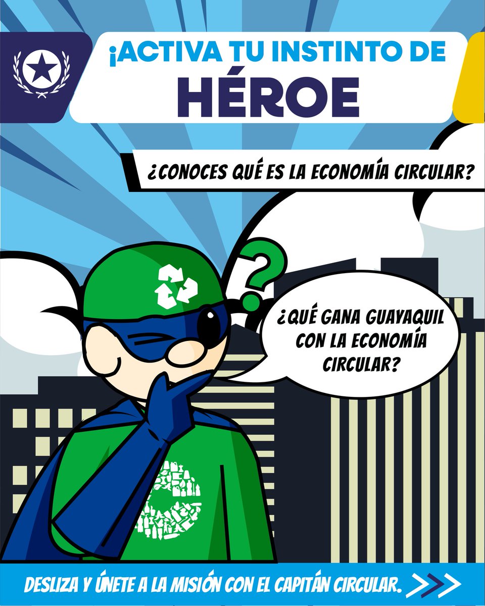 circular_ep's tweet photo. ¡Es hora de activar tu instinto de héroe! 🦸🏻‍♂️✨
Muchos piensan que el reciclaje es el final, pero el Capitán Circular viene a mostrarte que es solo el comienzo. 

Descubre cómo transformar nuestra ciudad en un lugar donde nada se desperdicia y todo se aprovecha. https://t.co/juhJvQPN4n