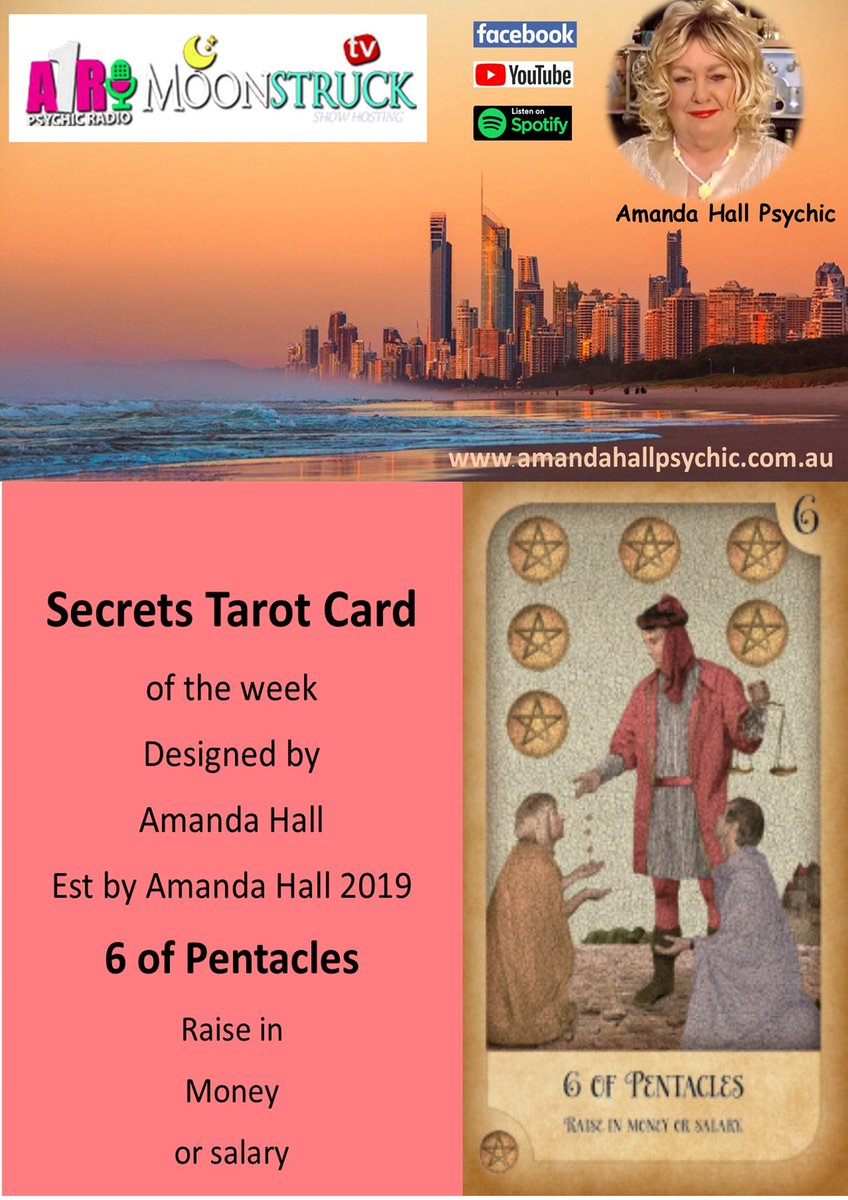 PsychicAmandaH's tweet photo. Amanda Hall Psychic-11/08/2026
Show No 464 https://t.co/QxjRrp6ny2
Private reading https://t.co/8ARMz8fCdW
Tarot Card of week #6ofpentacles https://t.co/5PBh5hELHg