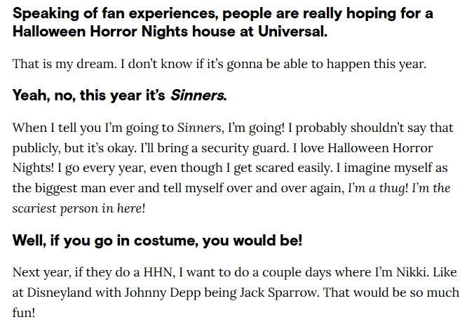 FreddyInSpace's tweet photo. So how does Inde Navarrette feel about Nikki actors roaming around Halloween Horror Nights?

She actually told Cosmopolitan back in June that it was her dream for there to be an Obsession haunt at HHN.

And that she personally wants to show up in the park in character as Nikki. https://t.co/qwcNYjLYdZ