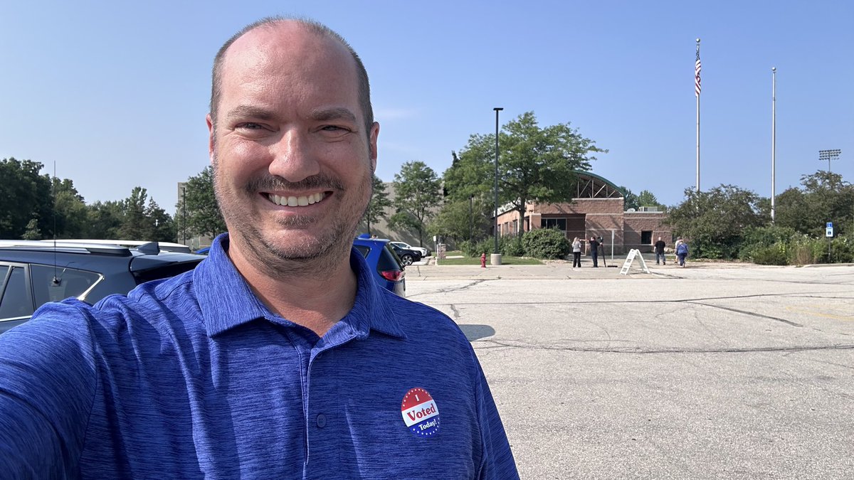 JimCroftWI's tweet photo. I made it to the polls with a few hours to spare!

Seeing my name on the ballot made me think of all the people who have made this campaign possible. Thank you sincerely to everyone who has helped us so far and to every voter who has taken the time to chat about the campaign! https://t.co/v1QiJaO2th