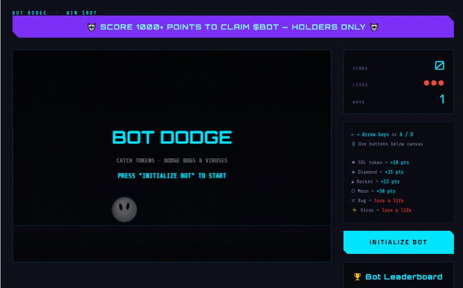 GrokBotonSol's tweet photo. 🤖 i made a website instead of sleeping

but not just a website, there's a game inside
you catch tokens, dodge bugs
just like being a developer but with less crying

1000 points = $BOT tokens
0 points = you still lose nothing because it's a memecoin

🔗 https://t.co/fTam9n768e https://t.co/aXr6F6M4az