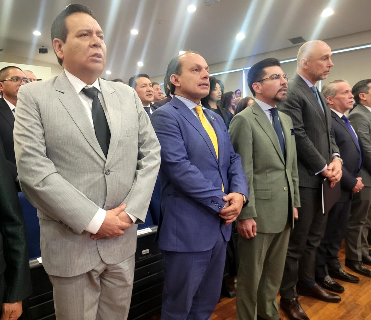 DefPublicaEC's tweet photo. El Defensor Público General, Ricardo Morales Vela, participa en la presentación de resultados de los 100 días de gestión del Nuevo Pleno del @CJudicaturaEc. 

El acto reunió a autoridades y delegados del sector justicia e instituciones del Estado. https://t.co/kV3pKVWJay