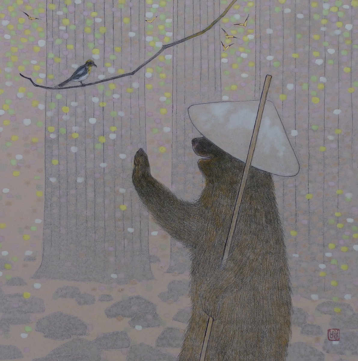 日本画　人物画　斉藤和　原画　真作　絵画　42 日本画 人物画 斉藤和 原画 真作 絵画 42 日本画 人物画 斉藤和 原画