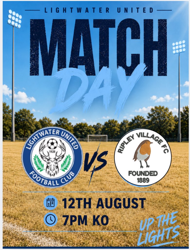 ClubLightwater's tweet photo. MATCHDAY
The Pre- Season continues as the Lights Play Ripley Village …
A chance to build fitness , sharpen up and get ready for the season ahead . Let’s get behind the boys! 🔵⚽️
Lightwater vs Ripley Village
📆 Tonight
⏰ Kick - off 7pm
#matchday #PreSeason https://t.co/kNH7WLViTu