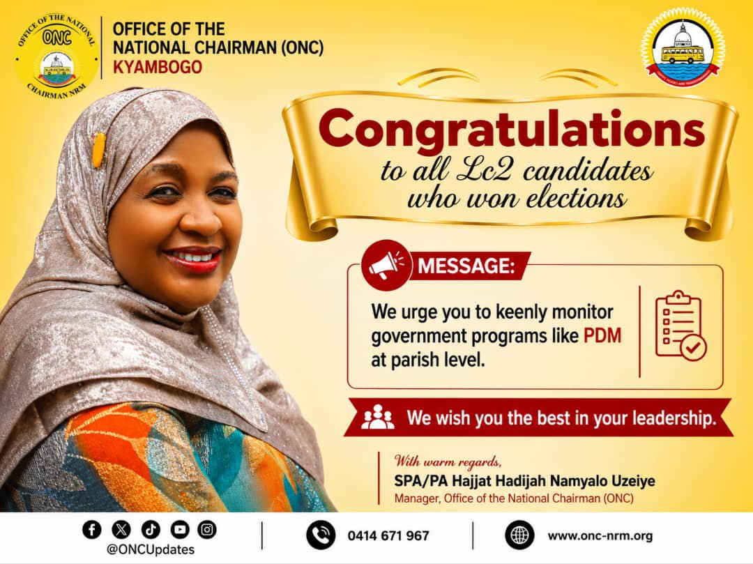 MrSwifti's tweet photo. ONC Manager SPA/PA Hajjat Hadijah Namyalo Uzeiye urges the new leaders to serve diligently and keenly monitor government programmes such as PDM at parish level to ensure communities benefit. https://t.co/f5v7gY4kc9