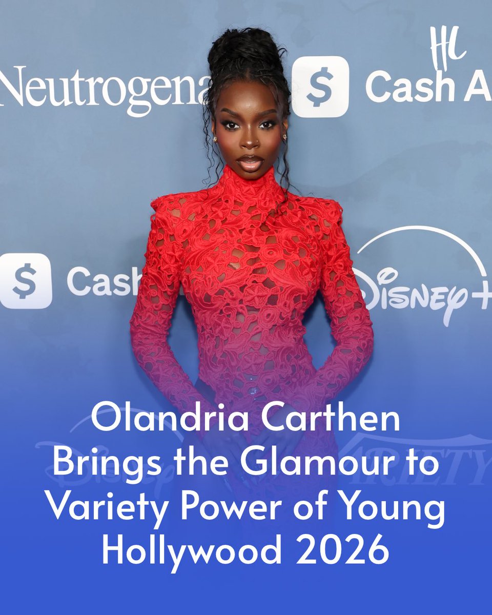 HollywoodLife's tweet photo. Another iconic look from the one and only Olandria Carthen, this time for Variety Power of Young Hollywood 2026. 🤩 
(📸: Getty Images) https://t.co/MCUMoo54vX