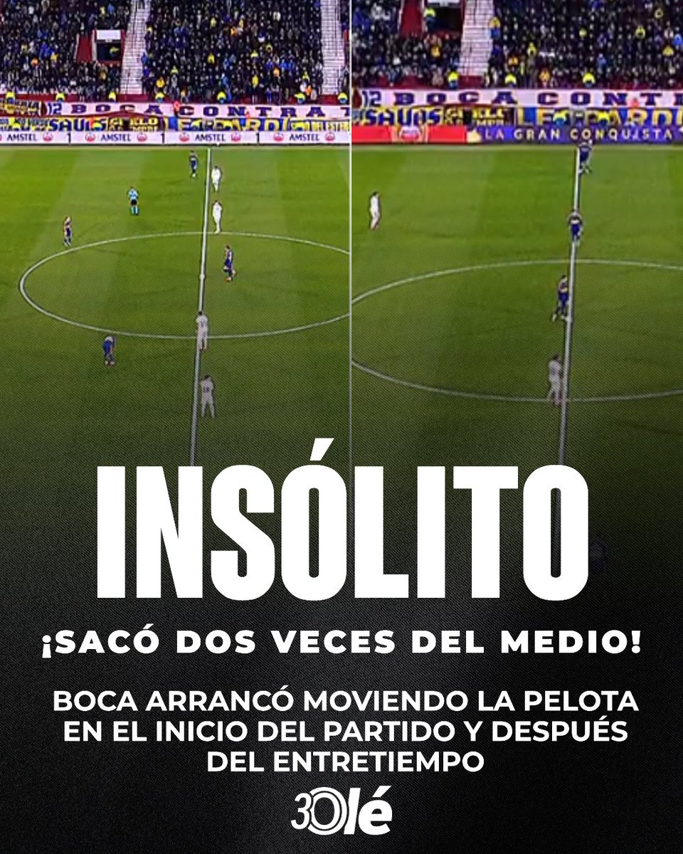 DiarioOle's tweet photo. INSÓLITO: BOCA SACÓ ¡DOS VECES DEL MEDIO! 😬

⚽️ El Xeneize arrancó el partido con Recoleta moviendo la pelota. Después del entretiempo, sucedió lo mismo... https://t.co/0Fwahl3hAT