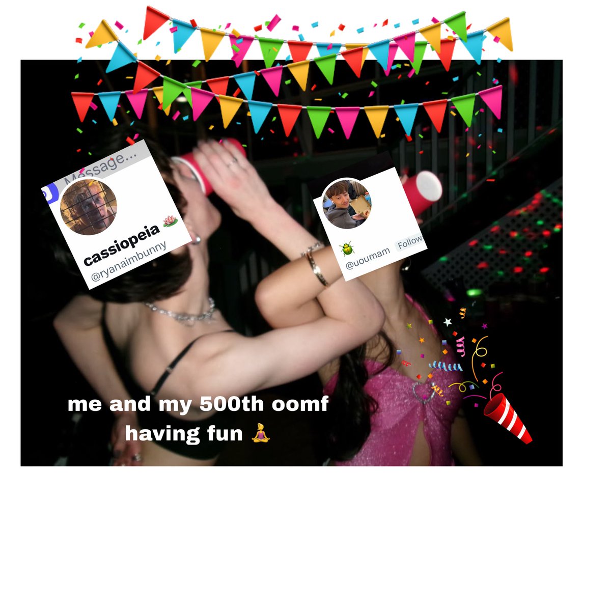 ryanaimbunny's tweet photo. 500 oomf party 🥳🥳🎉🎉 https://t.co/FLEDonsFEc