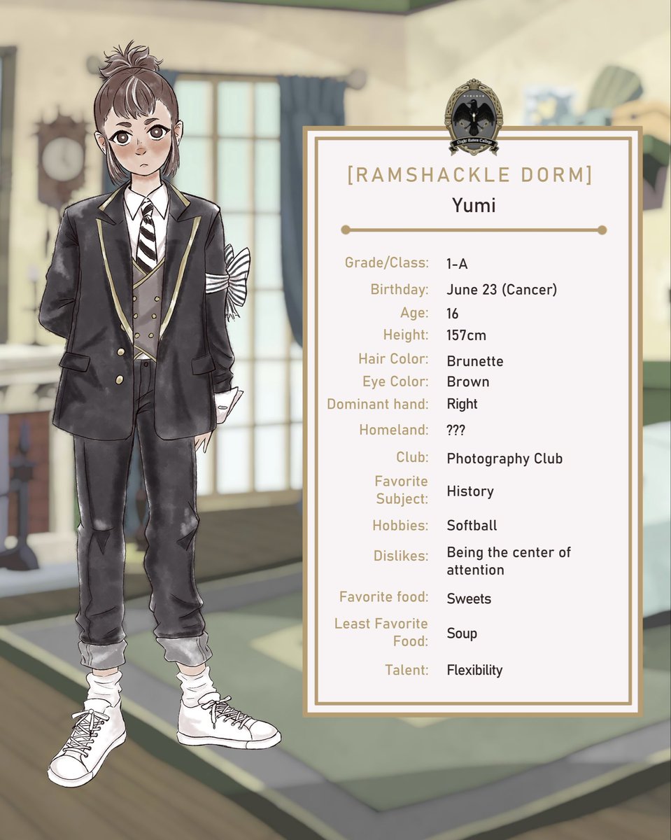 ArtsyHam's tweet photo. Decided to revamp my Yuusona and actually made a profile for her this time! 
Meet Yumi!👻
#twistedwonderland #twst #twstoc #twstyuu https://t.co/YHITllW3tU