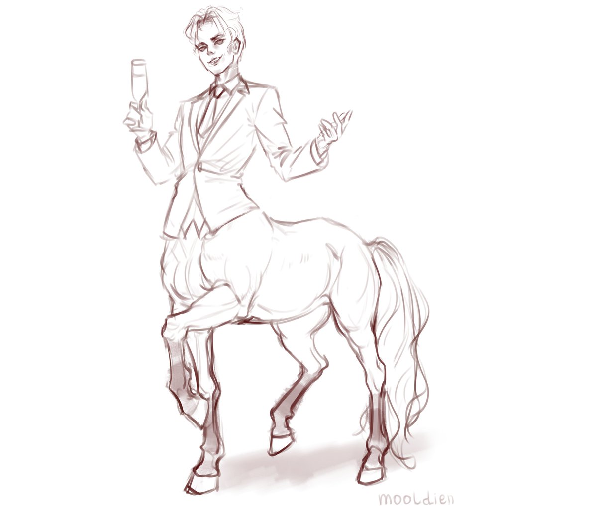 Modya8088's tweet photo. commission process 🍃
#artmoots #artistontwitter  #centaur #oc #commission #commsopen https://t.co/sqwN4iF7iL