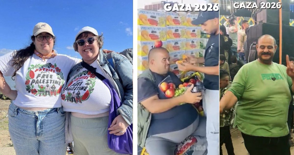 koshercockney's tweet photo. Who’s fatter?

“Fatties for Palestine” or “Fatties in Palestine”? https://t.co/pBEN5czBHs