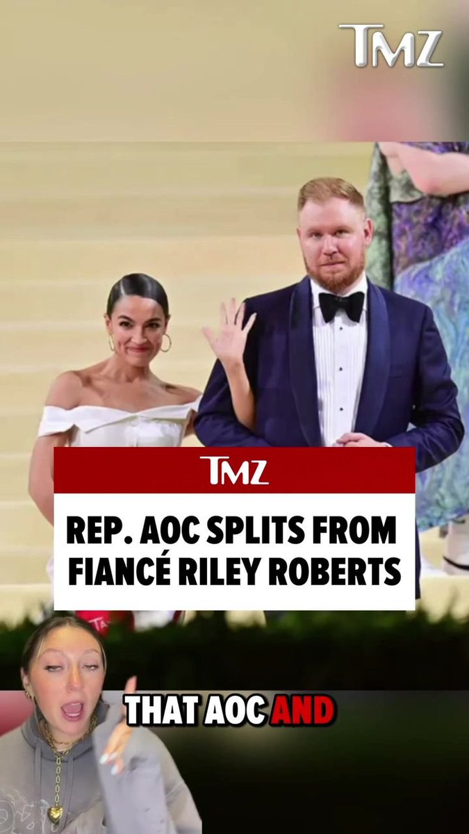 ZeroBarkThirty2's tweet photo. ๐จ AOC SPLITS FROM FIANCร ๐จ
TMZ confirms Rep. Alexandria Ocasio-Cortez and Riley Roberts have ended their engagement.
Years together. Now over.
#AOC #RileyRoberts https://t.co/RfHEgYTCgu
