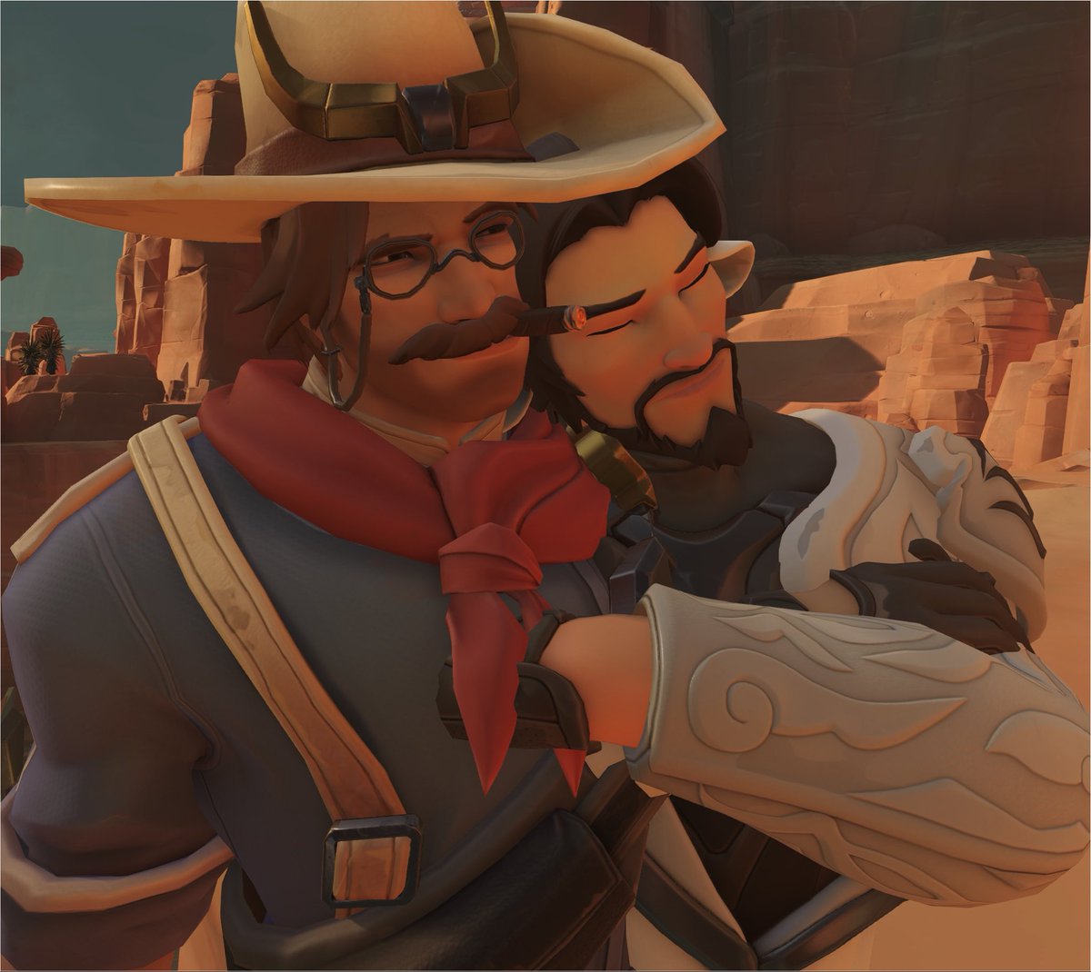 YeehanArchive's tweet photo. These two skins go together so well THANK YOU OVERWATCH https://t.co/iRktzkUAiz
