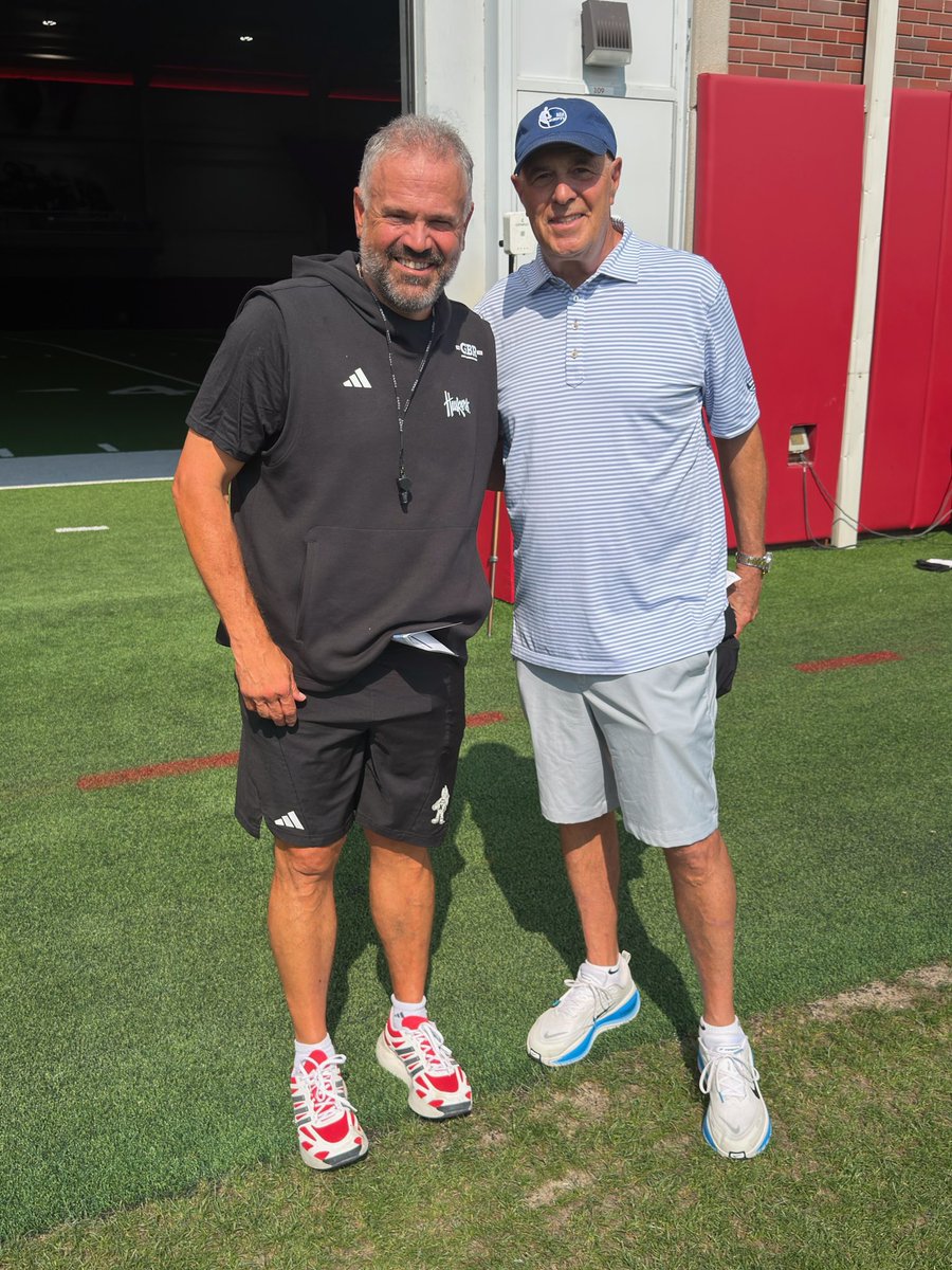 SethOnHoops's tweet photo. Great time visiting with @CoachMattRhule and watching @HuskerFootball practice today. World class facilities and Tradition. Coach is a tremendous leader with a clear vision for the future of Nebraska Football.🏈 https://t.co/UvUq7fEZmB