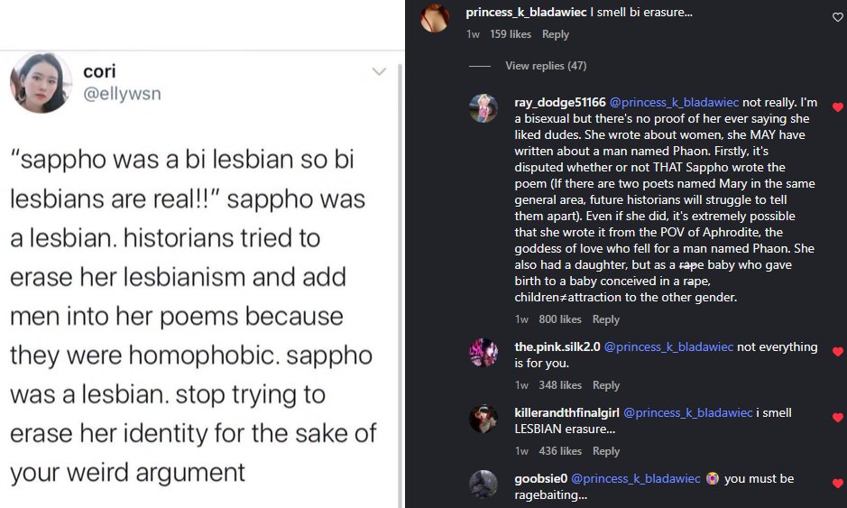 6B_4T_GSL's tweet photo. Sappho was a lesbian. https://t.co/SixlnqUfxU