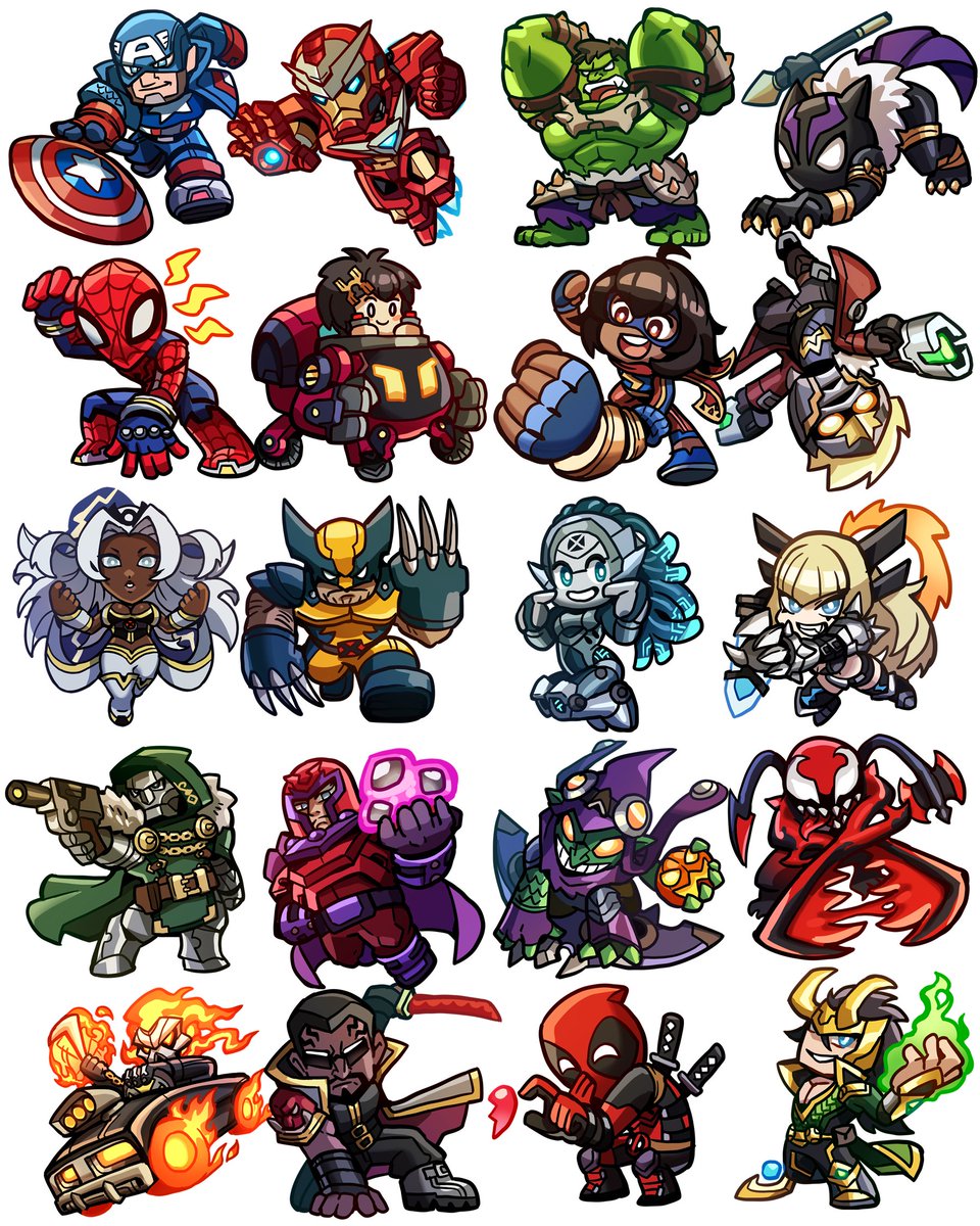 Hakuramen's tweet photo. Marvel Tōkon chibis.

 #MARVELTōkon https://t.co/UxKOXu8EL8