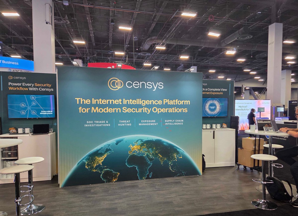 censysio's tweet photo. Black Hat 2026 is a wrap.

The conversations on the floor confirmed security teams need better Internet intelligence. 

If you missed seeing the Censys platform in action, reach out for a demo. 

And stay tuned for the 2026 State of the Internet Report this fall. https://t.co/LmcLUUQ1cT #BHUSA