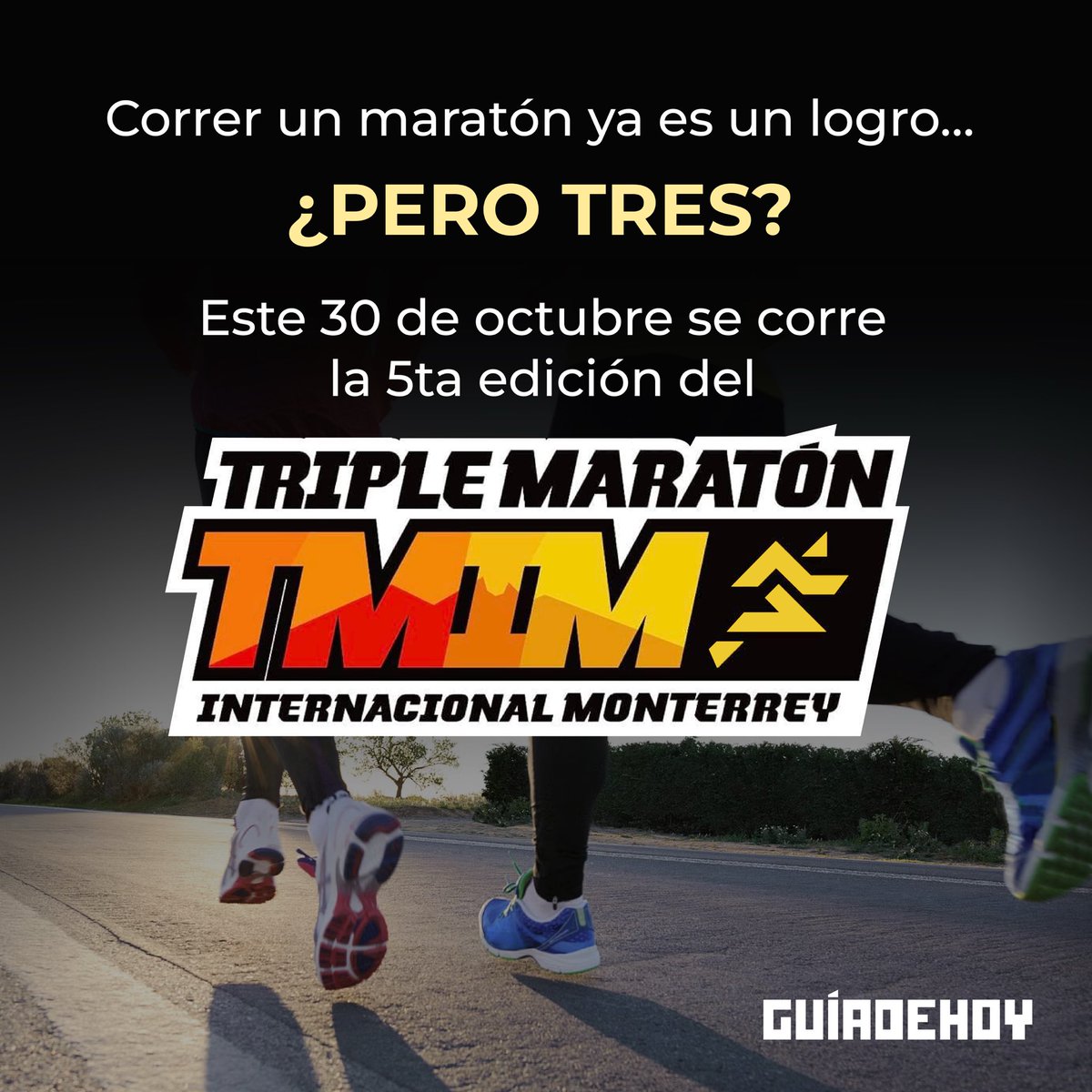 guiadehoycln's tweet photo. Tres días, tres retos y una sola meta. 🏃‍♂️🔥
La 5ta. Edición del Triple Maratón Internacional Monterrey ya está cerca. ¿Listos para dominar la ruta?
Para mayor información sobre este evento visita nuestro sitio web https://t.co/lrNWikuYzb
#Monterrey #Maraton #RunnersMexico https://t.co/88c4L0afqA
