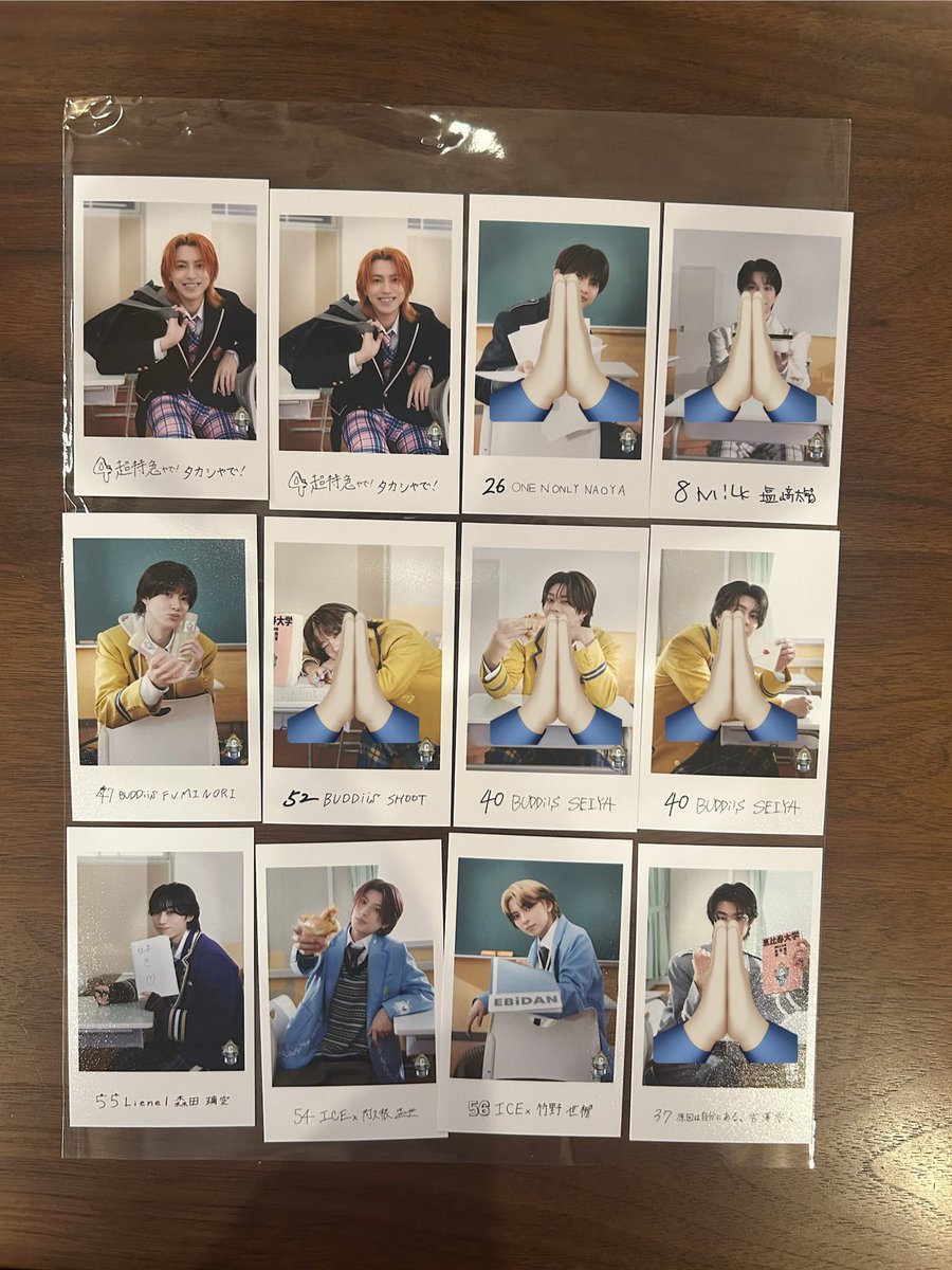 3frB_53ssM's tweet photo. EBiDAN THE LIVE 2026 エビライ グッズ 交換 ミニフォト 隣の席セット

【譲】画像
(タカシ FUMINORI 竹野世梛 阿久根温世 森田璃空)

【求】リョウガ (左>右)
        曽野舜太(前･後)

エビライ16日>エビミュ東京26日>郵送
引用先にリプください https://t.co/aXkKUYYu8B