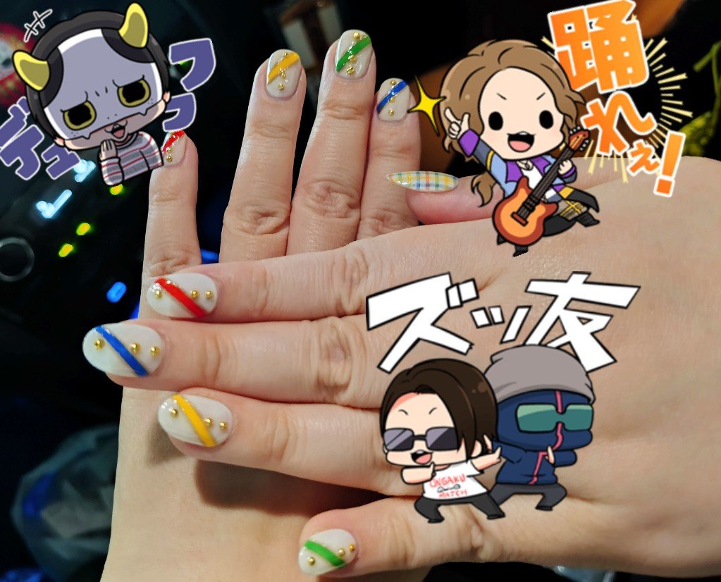 onorionon's tweet photo. 今回のネイル記録。今回も友人とオソロだよ☆
立川昼公演ありがとうございました！あっという間だったよぉ〜〜卒業したくないよ〜〜！！😭

#MSSP
#MSSP学園 https://t.co/w2c6mv1pKD