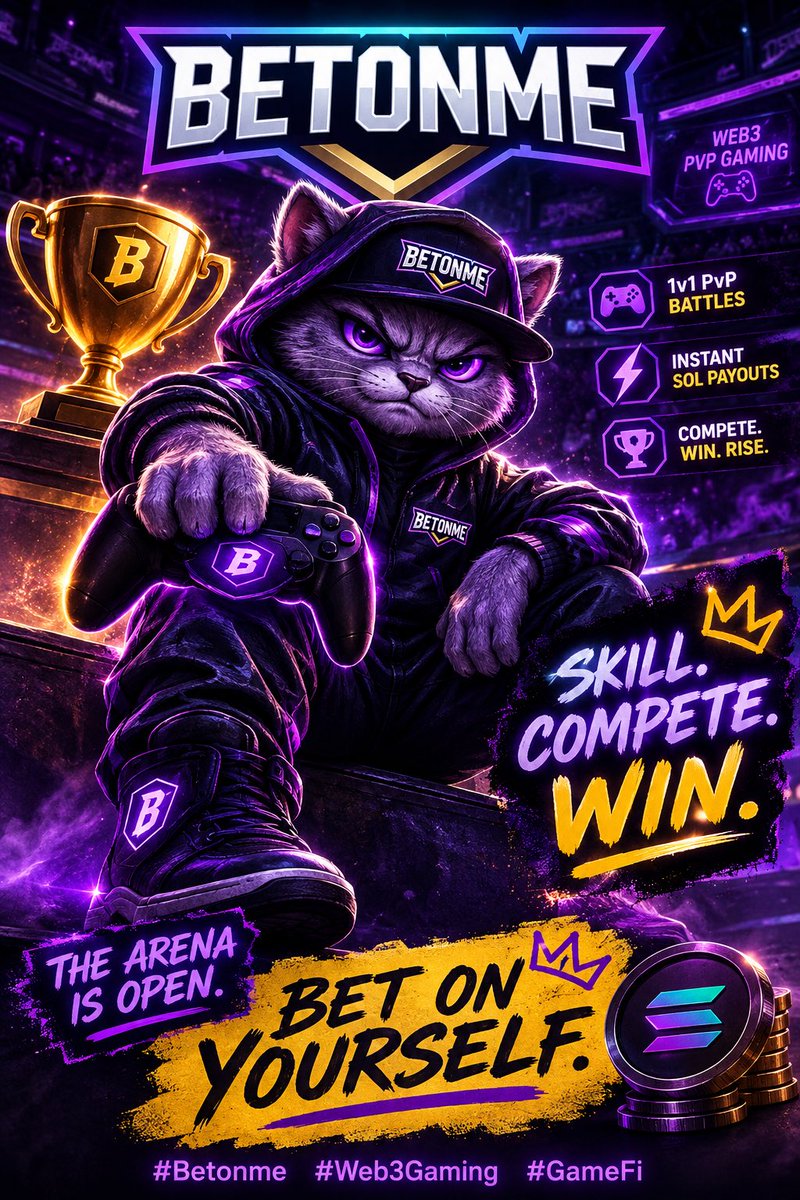bigprime20's tweet photo. 🎮 THE ARENA IS OPEN.

BETONME brings PvP gaming on-chain. Challenge. Compete. Prove your skill.

⚔️ Skill over hype.
🏆 Competition over sidelines.
🔥 Community over everything.

Bet on yourself.

@Betonme #Betonme

TG: https://t.co/mBzWFZfoDA
Web: https://t.co/18I0osXx8F https://t.co/x3J4KdCCQn