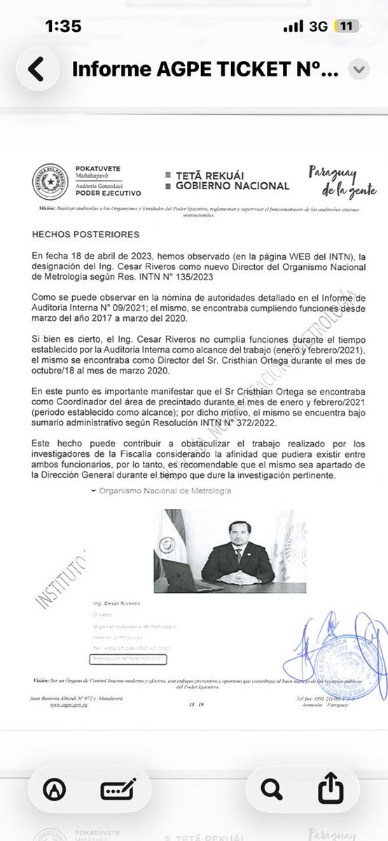 solteldo43516's tweet photo. Continua el festin en el @INTNPy  con @RiverosLlano a la cabeza y con una causa pendient en la fiscalia👁
Junto a su "jefe" de RRHH, Cristhian Ortega quien es el mayor "perro" de la entidad pero no tan perro con Claudia Denis directora de certificación que de embolsa 60 palitos https://t.co/1UYaFg5Whm