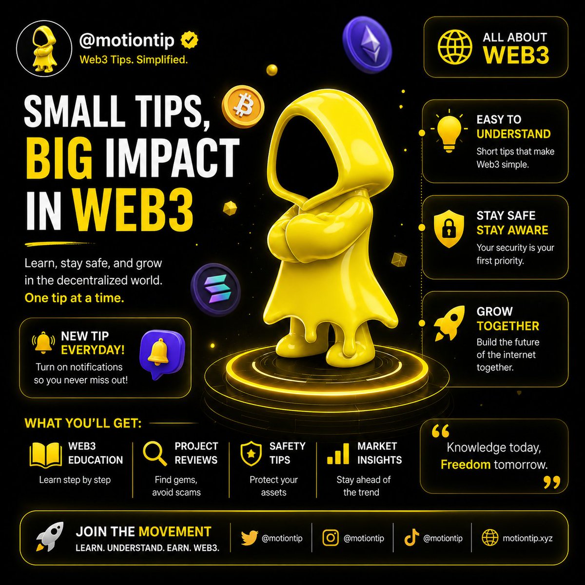 poets9177's tweet photo. The future of the internet is being built right now.

Don’t just watch Web3 evolve.
 Understand it. Explore it. Be part of it.
🧠 Learn Web3
🛡️ Stay safe
🔎 Discover opportunities
🚀 Grow with the community
Your Web3 journey starts with simple tip.
 @motiontip @tipmotion $motion https://t.co/sOvIYJ1YbQ