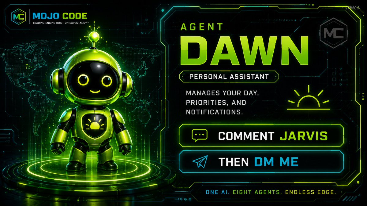 ProTrader_Mike's tweet photo. 🗓️ DAWN, THE ORGANIZER
Want to build agents like this? Comment "JARVIS" and I'll DM you the blueprint.
#AITrading #AlgoTrading #TradingAutomation #NinjaTrader #FuturesTrading #BuildYourOwn https://t.co/nm9fANJyz6