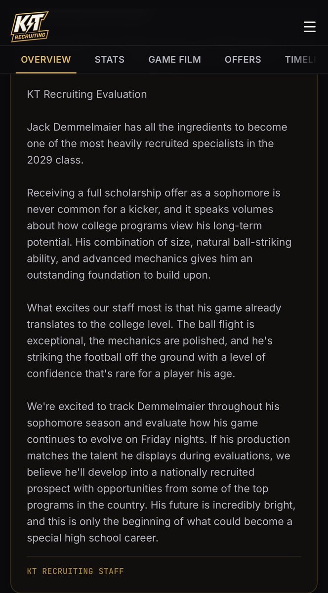 JackDemmelmaier's tweet photo. I appreciate the write up from @kt_recruiting on their new website!
@steverausch17 @CasteelFootball @MovePerformance https://t.co/bUmhZJmKNP