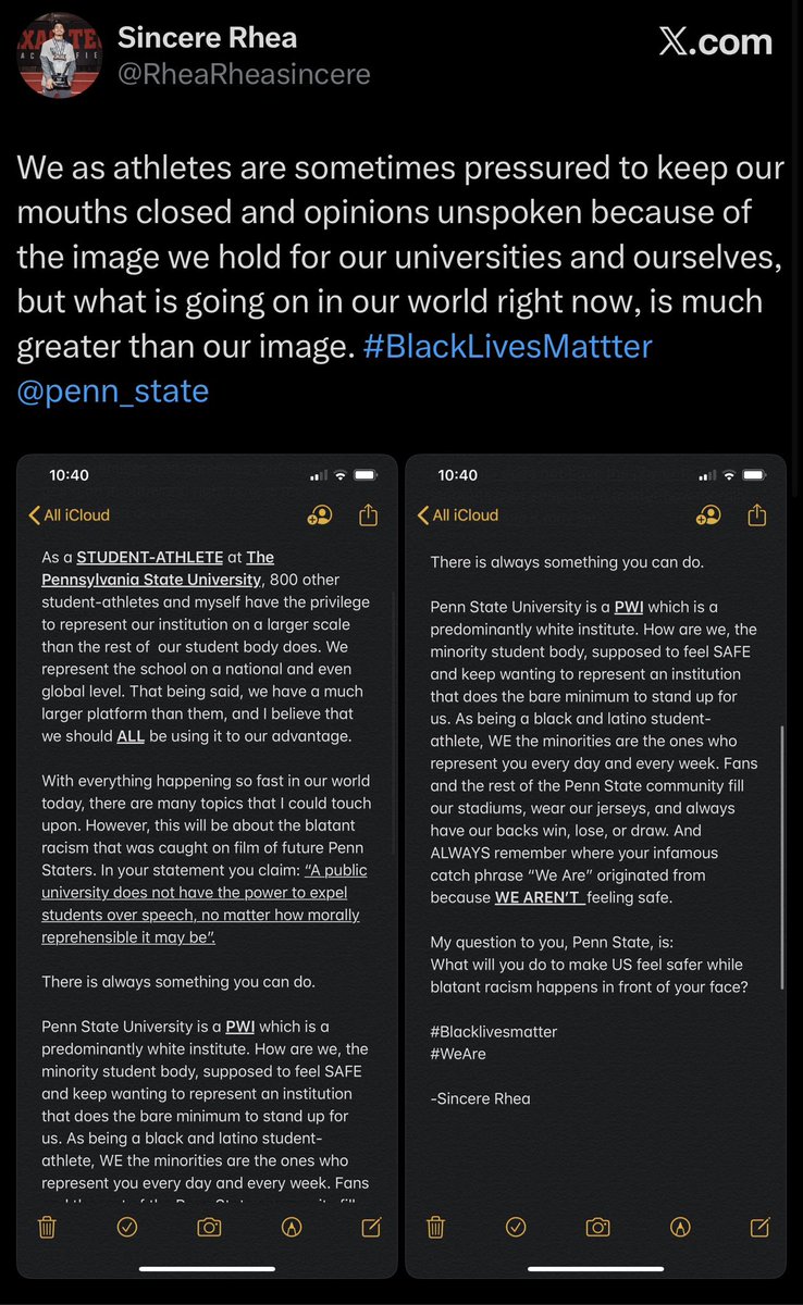 Nanamaxamed's tweet photo. A Student athlete on a scholarship doing this at Penn state! This is actually next level ! https://t.co/FfEsNyzVp2