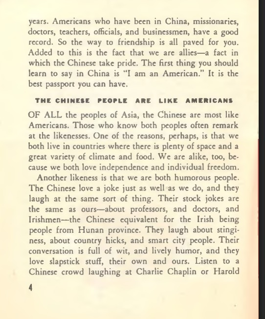 McReynoldsJoe's tweet photo. @Noahpinion Evergreen -- the US military's 1943 manual for soldiers headed to China: https://t.co/4k6OBbpdZK