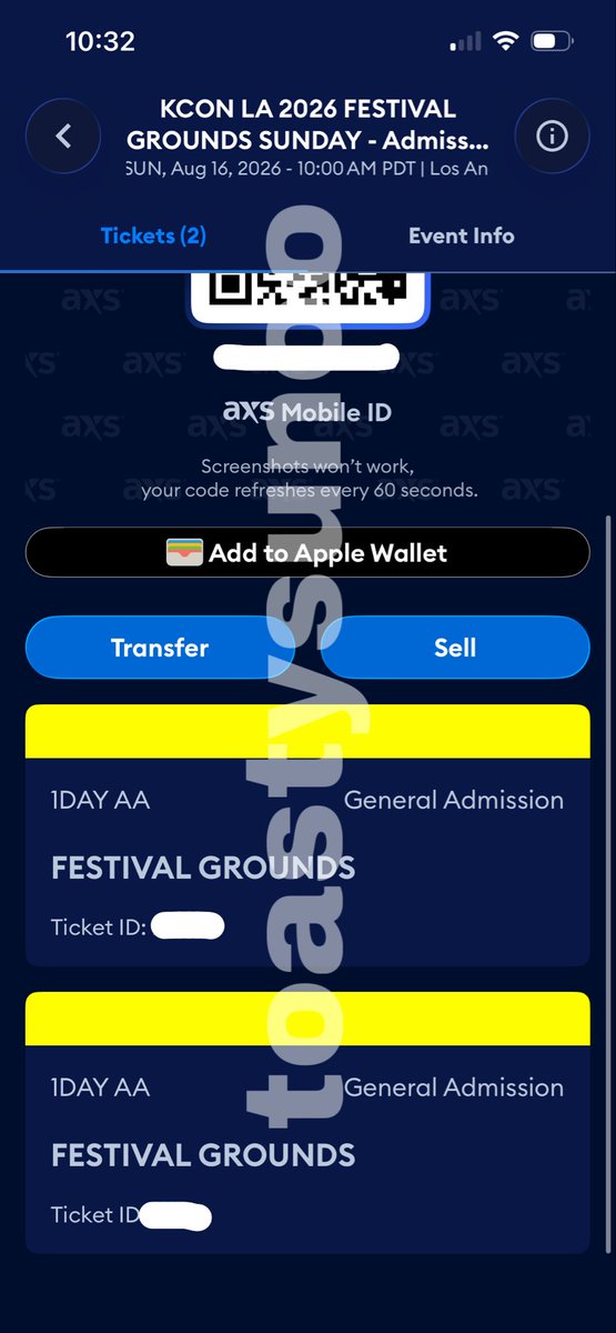 toastysunoo's tweet photo. hiii! i’m selling 2x friday day 1 and 2x sunday day 3 kcon la 2026 festival grounds tickets since I can't attend the convention.

asking for $40 each (below FV)

paypal g&amp;s works for me!

DM if interested thank you! https://t.co/Reoby30S1B