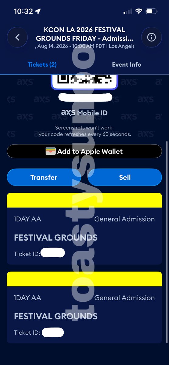 toastysunoo's tweet photo. hiii! i’m selling 2x friday day 1 and 2x sunday day 3 kcon la 2026 festival grounds tickets since I can't attend the convention.

asking for $40 each (below FV)

paypal g&amp;s works for me!

DM if interested thank you! https://t.co/Reoby30S1B