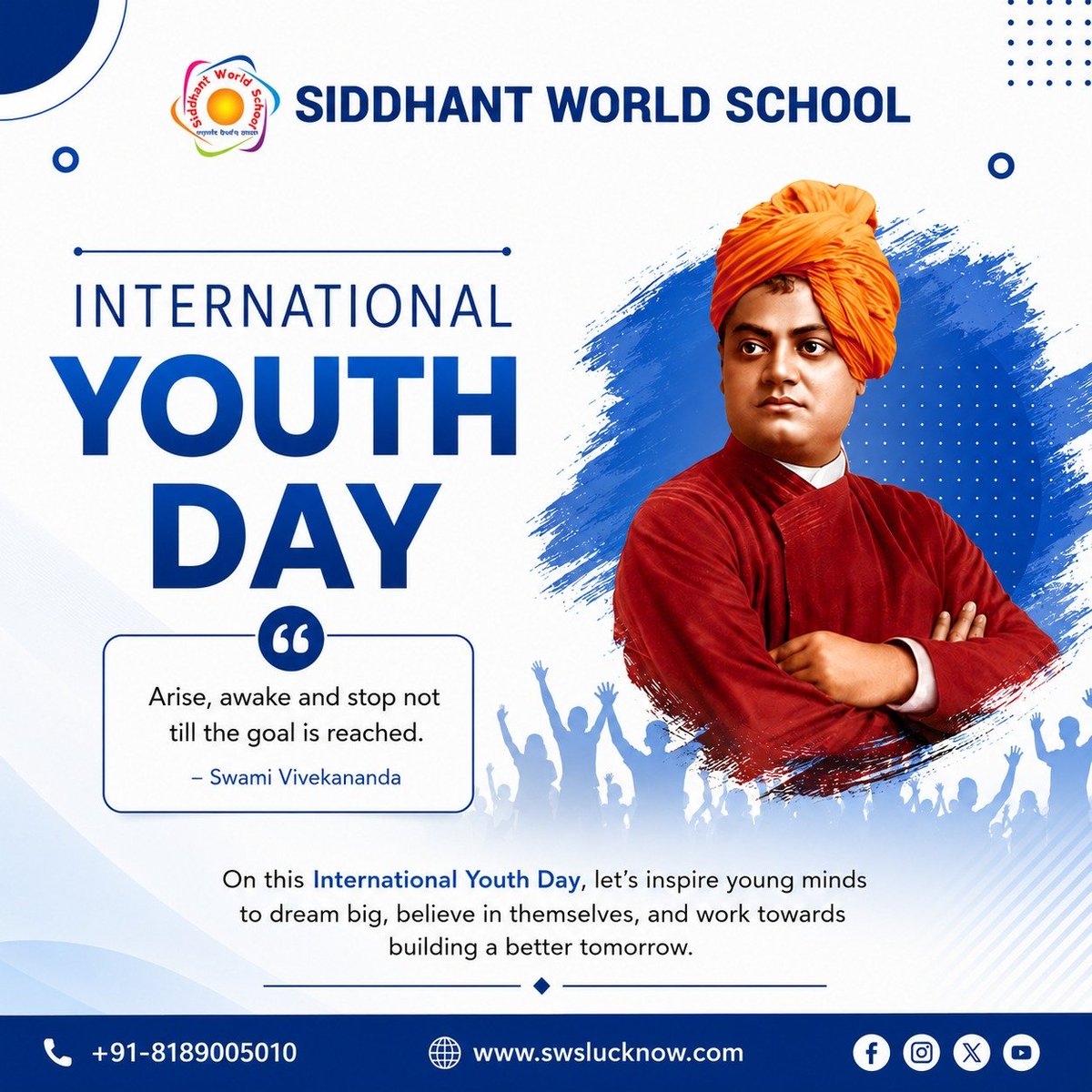 sws_luckow's tweet photo. Dream. Believe. Achieve. 🌟
This International Youth Day, let’s celebrate the energy, creativity, and courage of young people who are shaping communities, challenging ideas, and building a brighter future.

#InternationalYouthDay #YouthDay #YouthPower #FutureLeaders https://t.co/a1DKLmlMuV