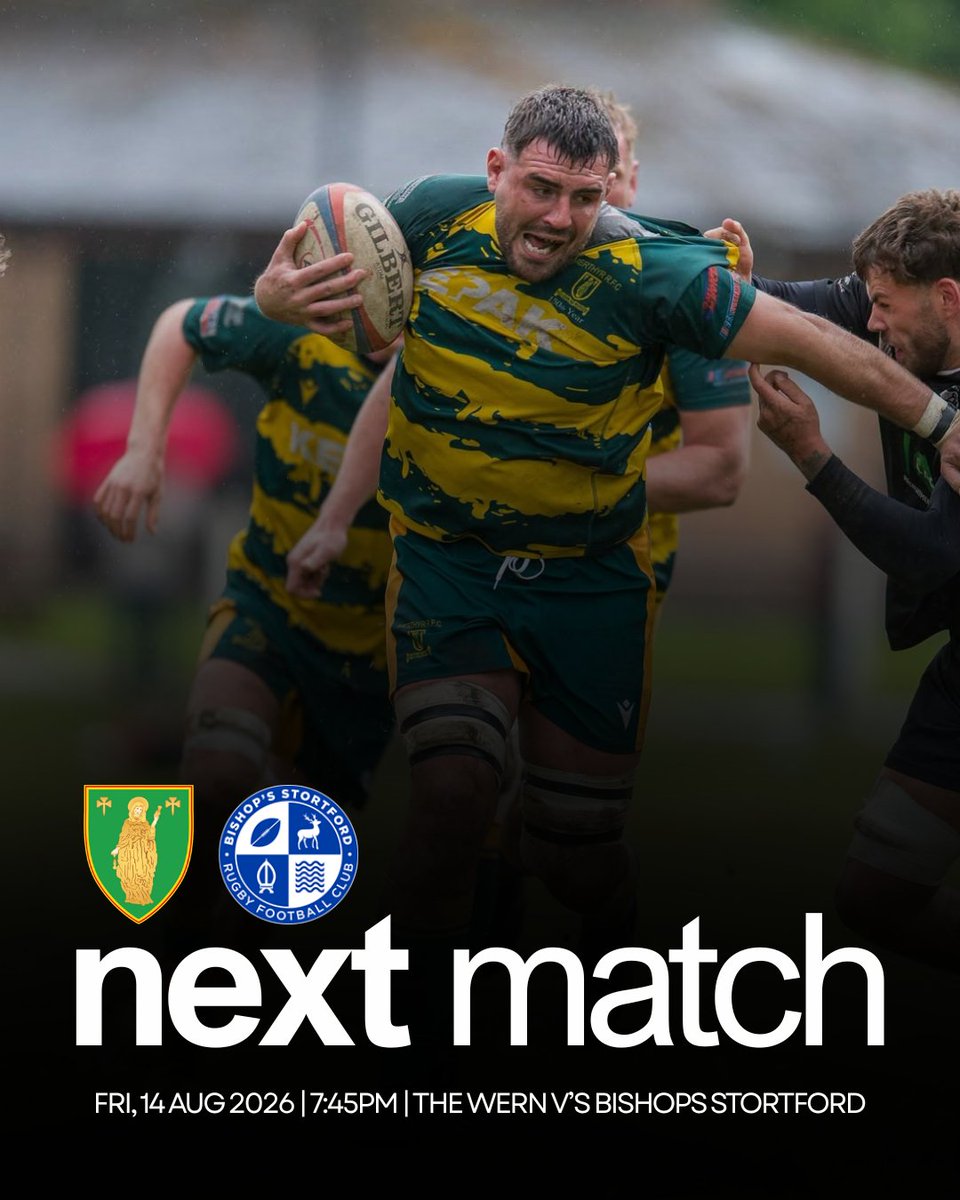 RFCMerthyr's tweet photo. 💚💛 FIRST MATCH

Friday night rugby at The Wern! 🏉

🟢 Merthyr RFC v Bishop’s Stortford
📅 Fri 14 August
⏰ 7:45pm KO
📍 The Wern
Come down and get behind the Ironmen as our pre-season preparations continue.
#MerthyrRFC #Ironmen https://t.co/WAURL9Fwbr