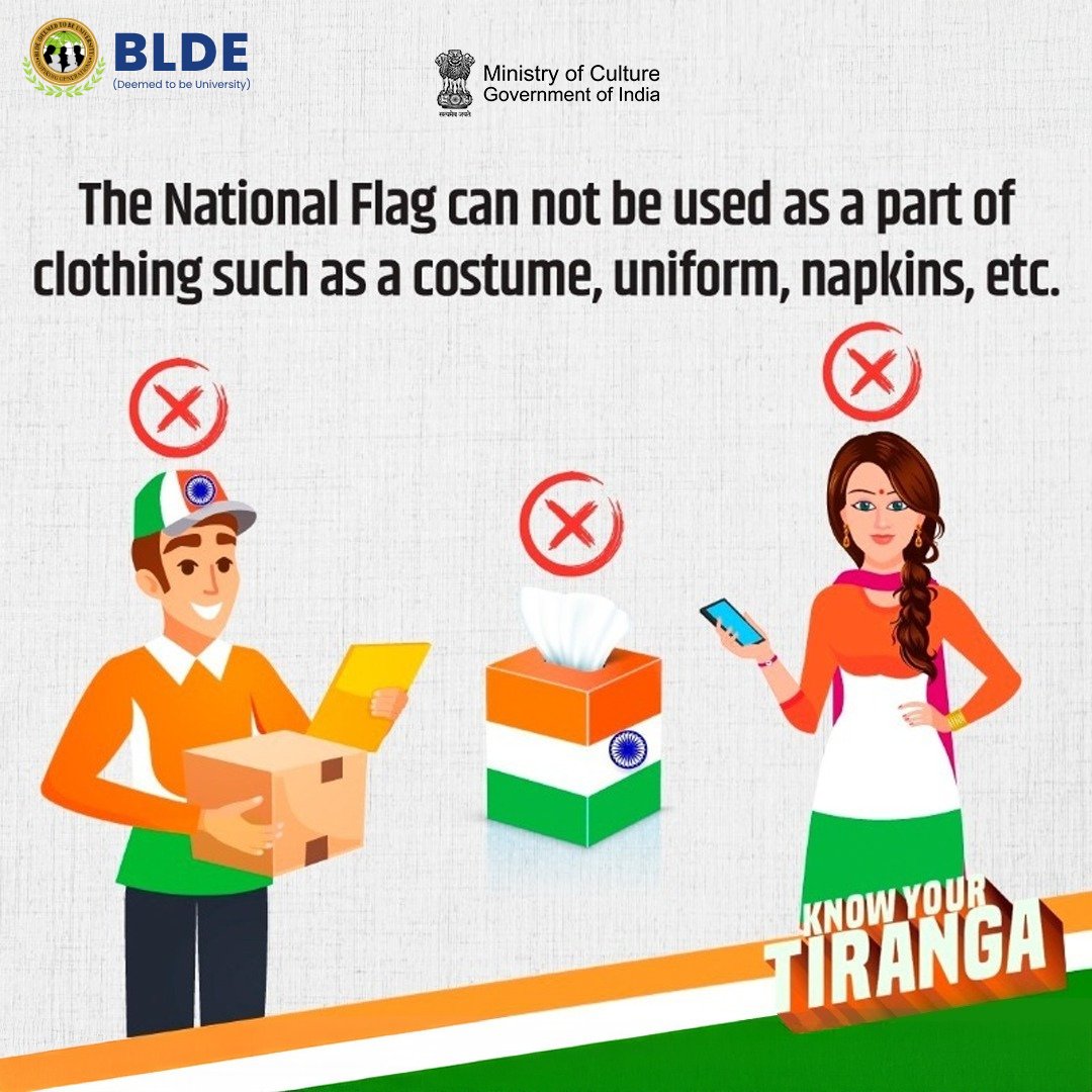 bldedu's tweet photo. 🇮🇳 Know Your Tiranga | Har Ghar Tiranga 2026 🇮🇳

As part of the Har Ghar Tiranga 2026 campaign, BLDE (Deemed to be University) is proud to promote the “Know Your Tiranga”

✨ #KnowYourTiranga 🇮🇳

#HarGharTiranga #HarGharTiranga2026 #SelfieWithTiranga #IndependenceDay #BLDEDU https://t.co/2UEoH2NU9C