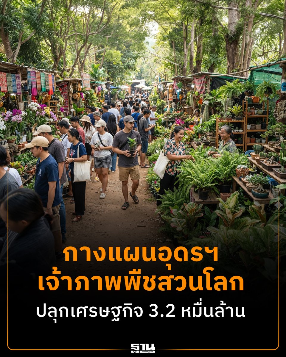 Thansettakij's tweet photo. ผู้ว่าราชการจังหวัดอุดรธานี กางแผนการเป็นเจ้าภาพ "มหกรรมพืชสวนโลก 2569" พลิกพื้นที่ชุ่มน้ำหนองแดสู่ Smart Green City คาดเงินสะพัด 3.2 หมื่นล้าน จ้างงานใหม่ 8.1 หมื่นตำแหน่ง
https://t.co/VvXvwFdiBi
#มหกรรมพืชสวนโลก2569 #อุดรธานี #UdonThani #SmartGreenCity #เศรษฐกิจไทย https://t.co/lPzMLWQM7C