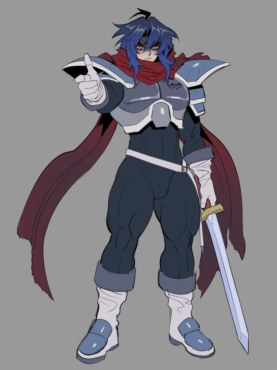 stigm0id's tweet photo. thinking of what the protagonist in Deltarune's Dragon Blazers could look like based off of old quintet/falcom games https://t.co/9wWIzWJaX4