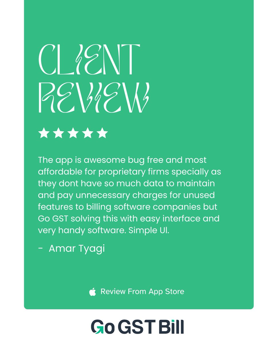 gogstbill's tweet photo. Billing made simple, and our customers agree!
Thank you for trusting GoGSTBill to simplify your everyday billing and invoicing needs. ✨
#gogstbill #customerlove #easybilling #gstsoftware #businessgrowth
(Simple Billing, GST Software, Invoicing Software, Easy Invoicing) https://t.co/LjKjjgw7Py