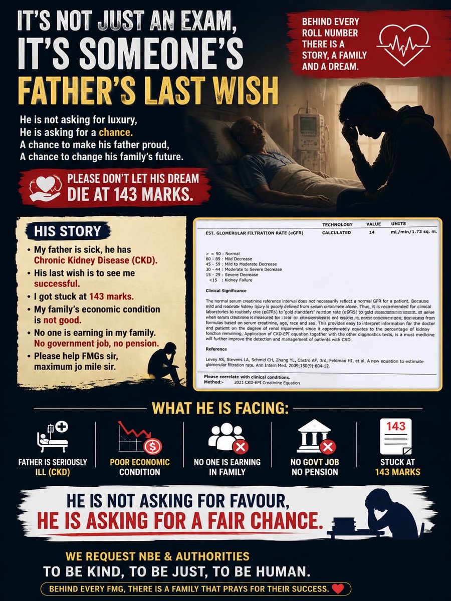 lm_gurjar_up85's tweet photo. 🚨 Respected @NBEMS_Official , thousands of FMGs seek your urgent intervention in FMGE June 2026. Unannounced video questions, severe time pressure, poor centre facilities,no answer key/response sheets &amp; score concerns demand an independent inquiry.
🙏 We seek FAIRNESS, https://t.co/3KJjfWe1VC